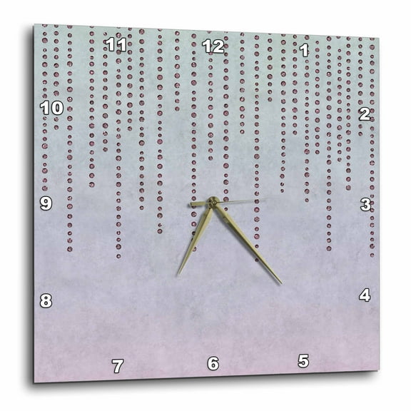 3dRose, Sparkling Embellishment Of Pink Rhinestones, 15x15 Wall Clock