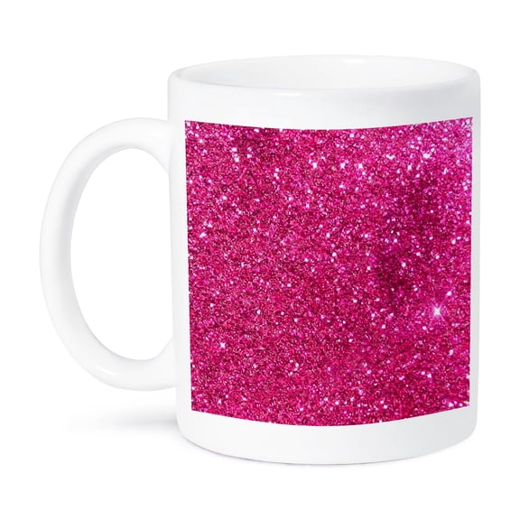3dRose, Sparkling Pink Luxury Shine Girly Elegant Mermaid Glitter , 11oz Mug