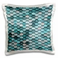 thumbnail image 1 of 3drose, Sparkling Teal Luxury Elegant Mermaid Scales Glitter Effect Artprint, 16x16 inch Pillow Case, 1 of 5