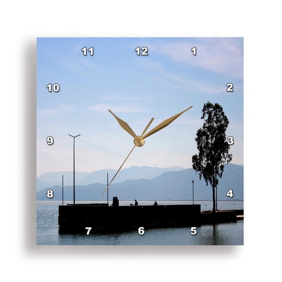 3dRose, Spectacular Panoramic Scenery Of Koycegiz Lake, 15x15 Wall Clock