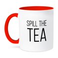 thumbnail image 1 of 3dRose, Spill The Tea, 11oz Two-Tone Red Mug, 1 of 3