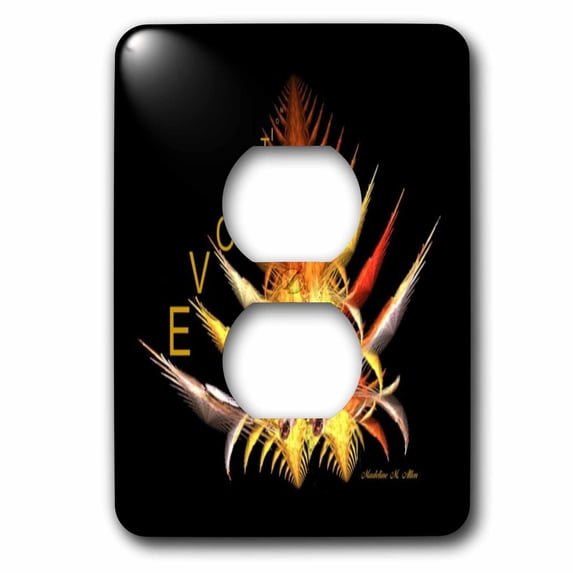 3dRose, Spine Of Evolution - Fractal Art, 2 plug outlet cover