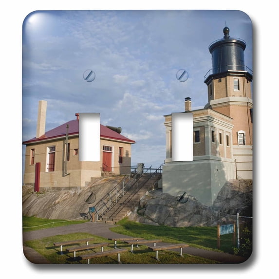3dRose, Split Rock Lighthouse - US24 PHA0154 - Peter Hawkins, double toggle switch