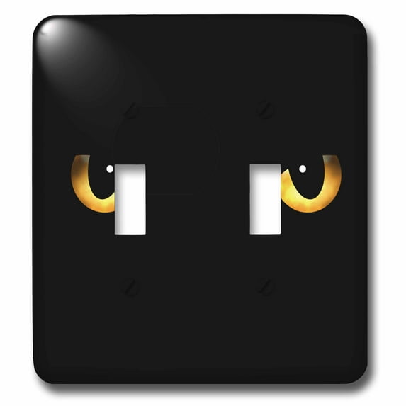 3dRose, Spooky Black Cat's Eyes, double toggle switch - Walmart.com