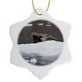 thumbnail image 1 of 3drose, Spotted Harbor Seal, Wrangell St Elias, Alaska, Usa - Us02 Teg0136 - Terry Eggers, 3 inch Snowflake Porcelain Ornament, 1 of 7