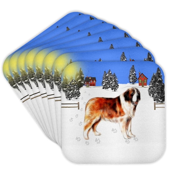 3dRose, St Bernard, set of 8 Coasters - Soft