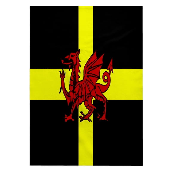 3dRose, St Davids Cross And Welsh Dragon, 22x30 Bath Hand Pool Towel