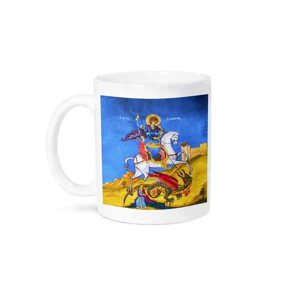 3dRose, St George Fresco Saint Georges Greek Orthodox Church Madaba Jordan., 11oz Mug