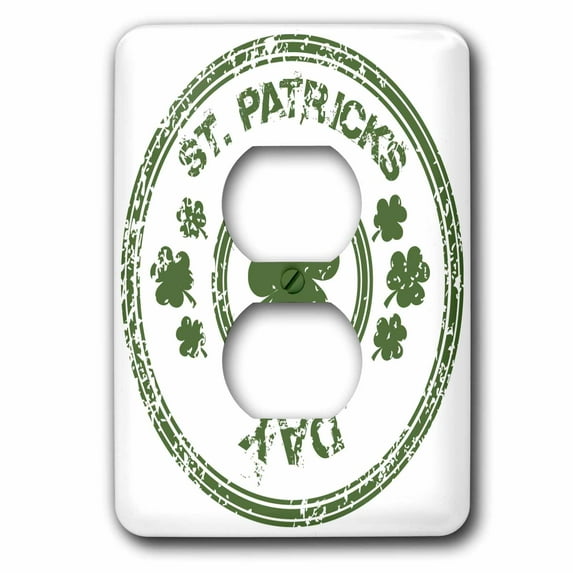 3dRose, St Pattys Day, 2 plug outlet cover