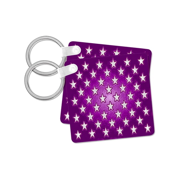 3dRose, Star Wrap in Purple, set of 2 Key Chains
