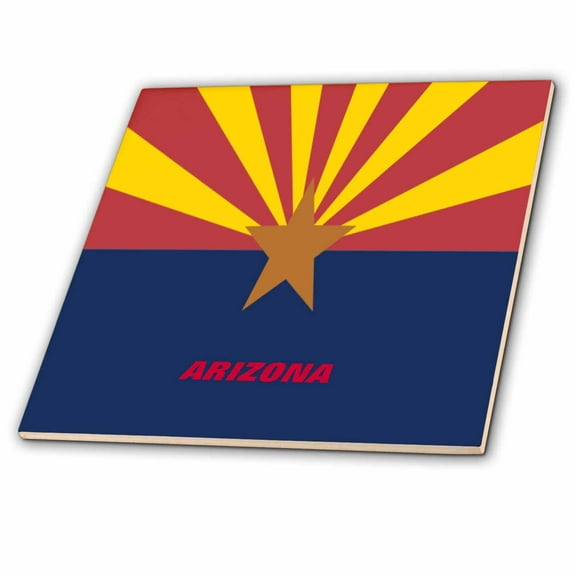 3dRose, State Flag Of Arizona, 12 Inch Ceramic Tile