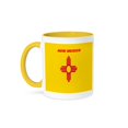 thumbnail image 1 of 3dRose, State Flag Of New Mexico, 11oz Two-Tone Yellow Mug, 1 of 3