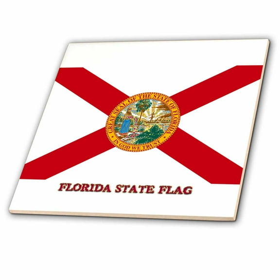3dRose, State Flag of Florida (PD-US), 4 Inch Ceramic Tile