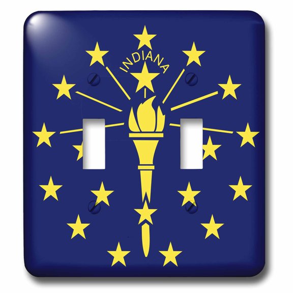 3dRose, State Flag of Indiana (PD-US), double toggle switch