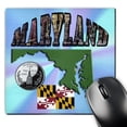 thumbnail image 1 of 3dRose, State Map, Flag, Quarter and Picture Text of Maryland, MousePad, 1 of 7