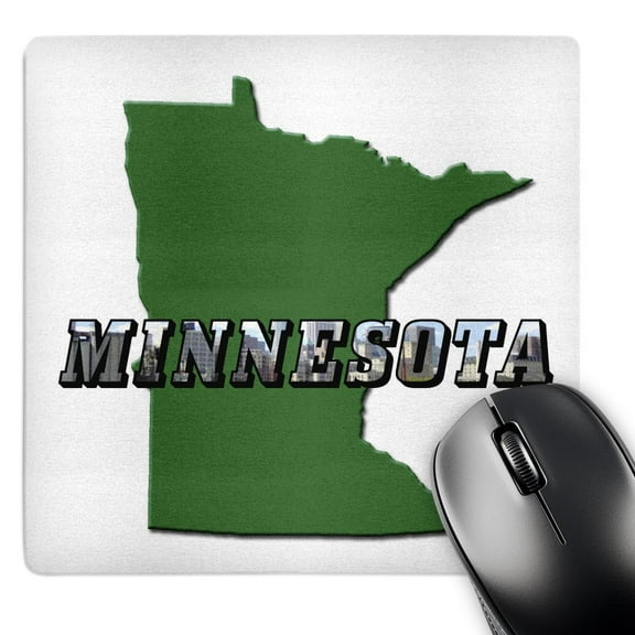 3dRose, State Map and Picture Text of Minnesota, MousePad