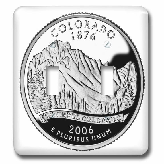 3dRose, State Quarter of Colorado (PD-US), double toggle switch