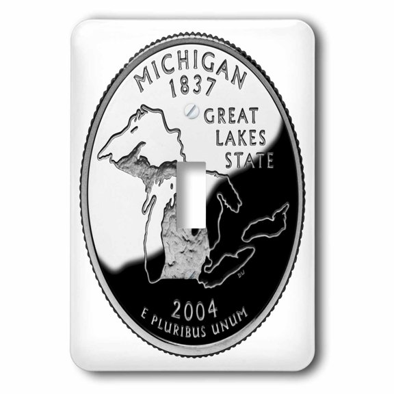3dRose, State Quarter of Michigan (PD-US), single toggle switch