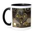 thumbnail image 1 of 3dRose, Steampunk awesome motorcycle with clocks and gears, 11oz Two-Tone Black Mug, 1 of 7
