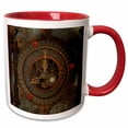 thumbnail image 1 of 3drose, Steampunk Clockwork in Rusty Metal, 11oz Two-tone Red Mug, 1 of 6