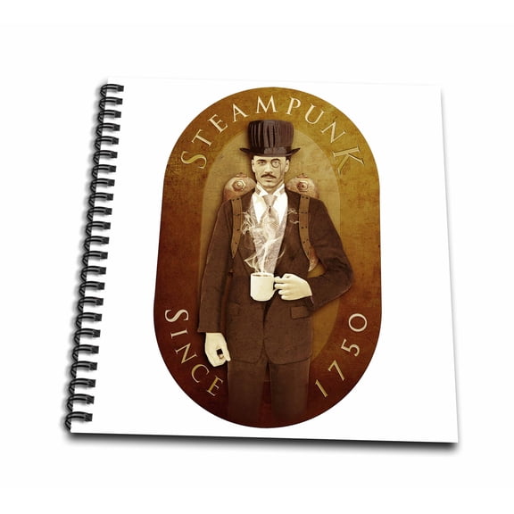 3dRose, Steampunk, Drawing Book 8 x 8 inch