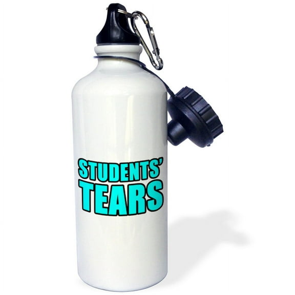 3dRose, Students Tears Aqua, Flip Straw 21oz Water Bottle