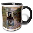thumbnail image 1 of 3drose, Studyboat Painting by Monet, 11oz Two-tone Black Mug, 1 of 6