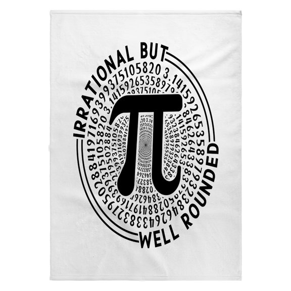3dRose, Stylish black on white Irrational but well rounded Pi symbol design, 22x30 Bath Hand Pool Towel