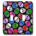 thumbnail image 1 of 3dRose, Sugar Skull Print Christmas Colors, double toggle switch, 1 of 1