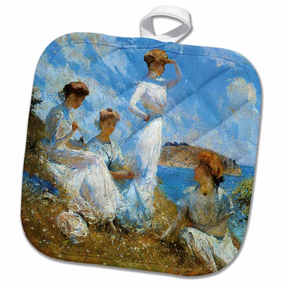 3dRose, Summer by Frank Weston Benson American Artist, 8x8 Potholder