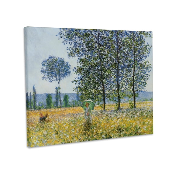 3dRose, Sunlight Effect under the Poplars by Claude Monet 1887, Museum Grade Canvas Wrap 14x11