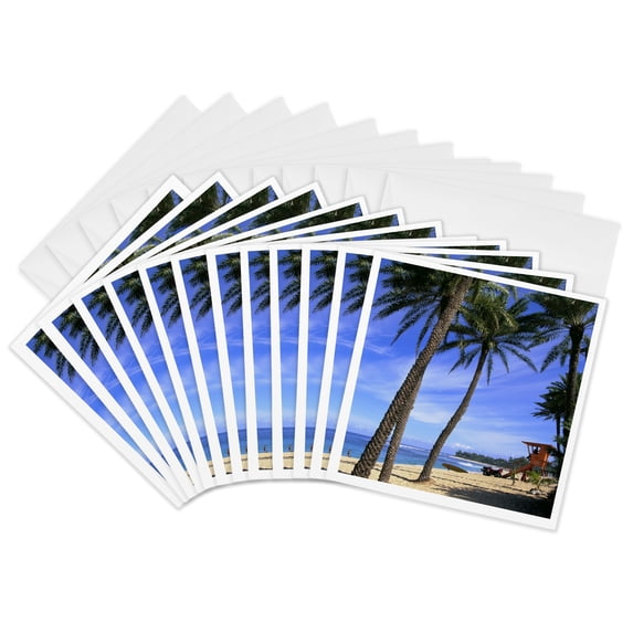 3drose, Sunset Beach North Shore Oahu Hawaii - Us12 Dpb0059 - Douglas Peebles, 12 Greeting Cards with Envelopes