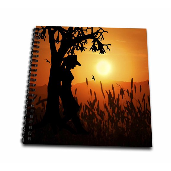 3dRose, Sunset Cowgirl Western themed for a nice country life feel., Memory Book 12 x 12 inch