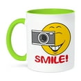 thumbnail image 1 of 3dRose, Sunshine smiling Face, 11oz Two-Tone Green Mug, 1 of 3