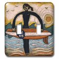 thumbnail image 1 of 3dRose, Surfer Girl poster, double toggle switch, 1 of 1