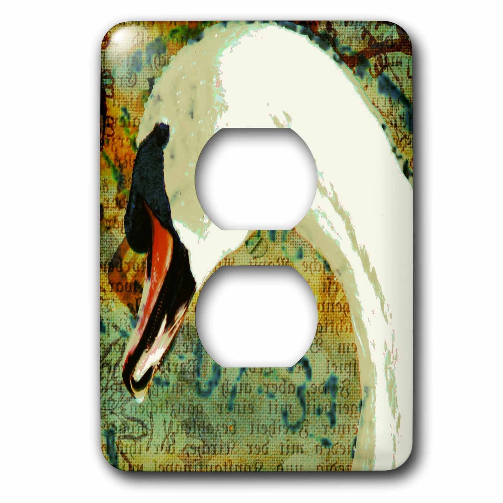 3dRose, Swan Digital Art by Angelandspot, 2 plug outlet cover