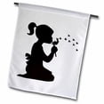 thumbnail image 1 of 3dRose, Sweet Cute Girl with Dandelion Flower, 12 x 18 inch Garden Flag, 1 of 1