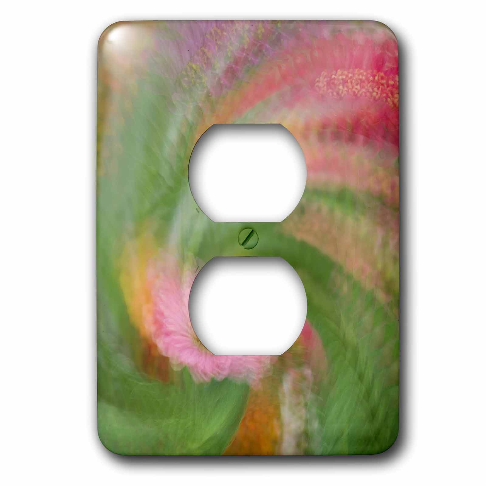 3dRose, Swirl created by multiple exposure of pink flower - NA02 BJA0005 - Jaynes Gallery, 2 plug outlet cover