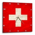 thumbnail image 1 of 3dRose, Swiss Flag Old Look Trendy Work, 13x13 Wall Clock, 1 of 7