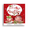 thumbnail image 1 of 3dRose, TEAriffic Christmas for the Tea Lover in Red and White Polka Dots, 15x15 Wall Clock, 1 of 8