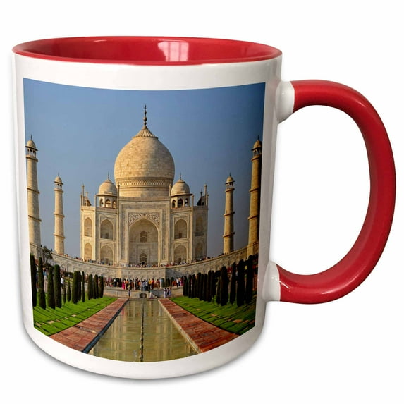 3drose, Taj Mahal, Agra, India-as10 Aje0014 - Adam Jones, 15oz Two-tone Red Mug