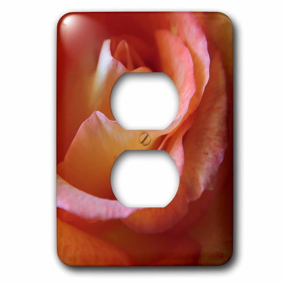 3dRose, Tangerine Roses flower petals closeup micro image, 2 plug outlet cover