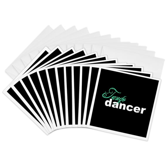 3drose, Tango Dancer, 12 Greeting Cards with Envelopes