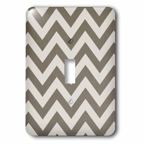 3dRose, Taupe Zig Zag Stripes, single toggle switch