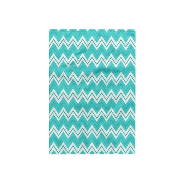 3dRose, Teal Blue Chevron Zigzag Pattern, 15x22 Hand Towel