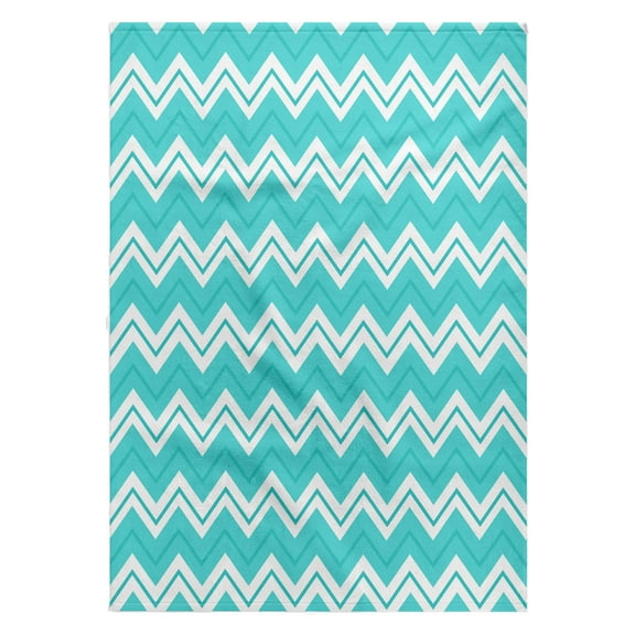 3dRose, Teal Blue Chevron Zigzag Pattern, 22x30 Bath Hand Pool Towel