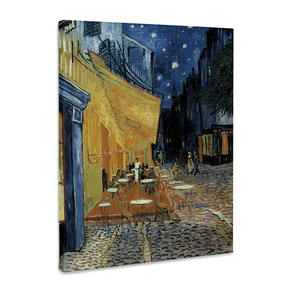 3dRose, Terrace of a Caf at Night by Vincent Van Gogh, Museum Grade Canvas Wrap 8x10