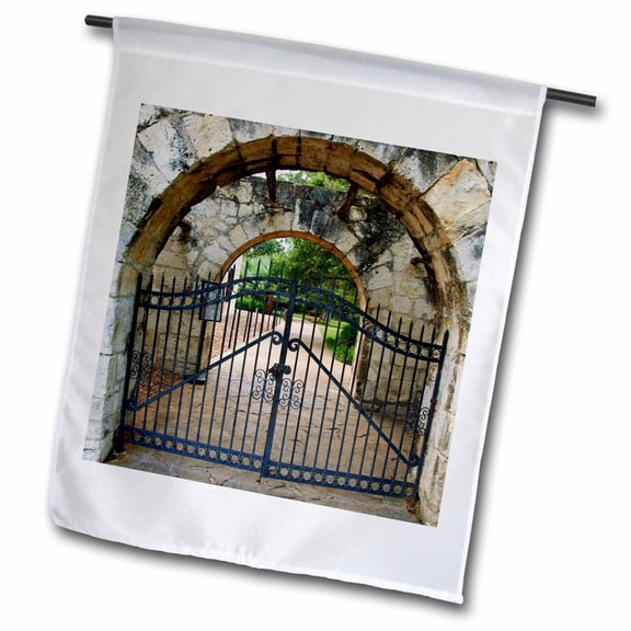 3dRose, Texas, San Antonio. The Alamo - US44 MDE0068 - Michael DeFreitas, 18 x 27 inch Garden Flag