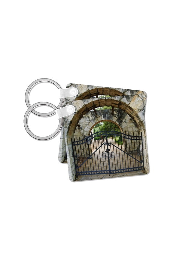 , Texas, San Antonio. The Alamo - US44 MDE0068 - Michael DeFreitas, set of 2 Key Chains