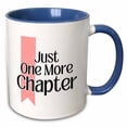 thumbnail image 1 of 3drose, Text of Just One More Chapter with Pink Bookmark, 15oz Two-tone Blue Mug, 1 of 6